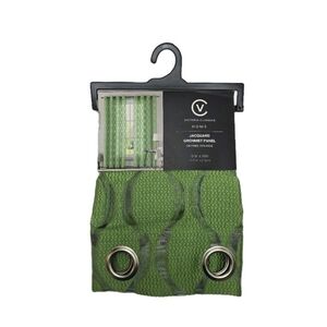 Victoria Classics Aria Jacquard Grommet Curtain Single Panel Green 54" x 84" NEW